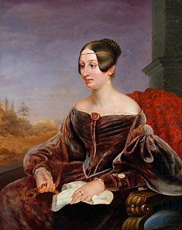 Portrait der Mathilde Grafin zu Lynar, geb. Grafin von Voss-Giewitz, Eduard Magnus